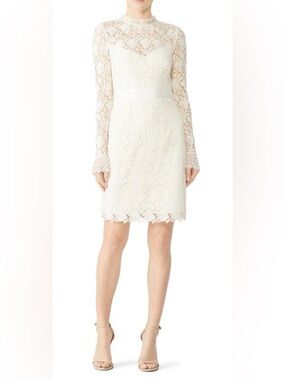 Monique lhuillier Marie ivory lace sheath dress retails $395 size 12